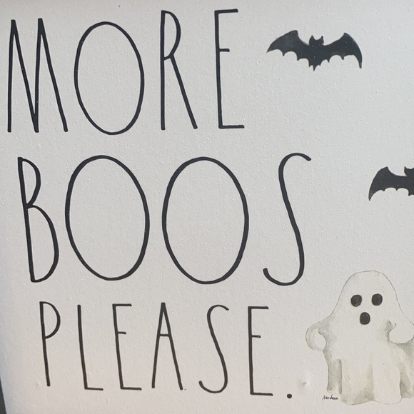 NEW Rae Dunn More Boos Please Halloween Sign Ghost - Picture 3 of 3